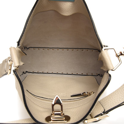 Valentino Garavani Pebbled Calfskin Small Rockstud Flip-Lock Messenger Bag Light Ivory 5 of 8
