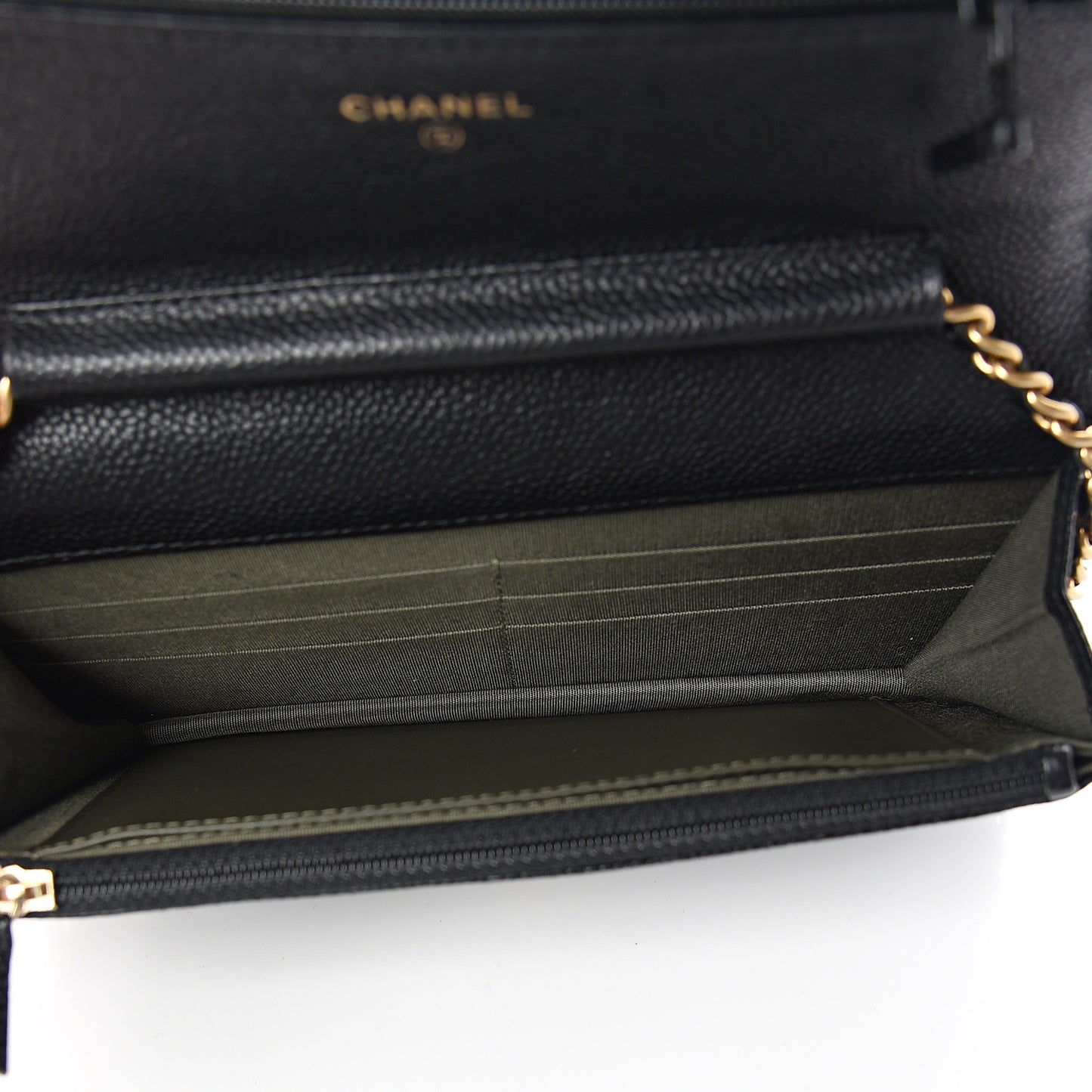 Caviar Quilted Boy Wallet On Chain WOC Black