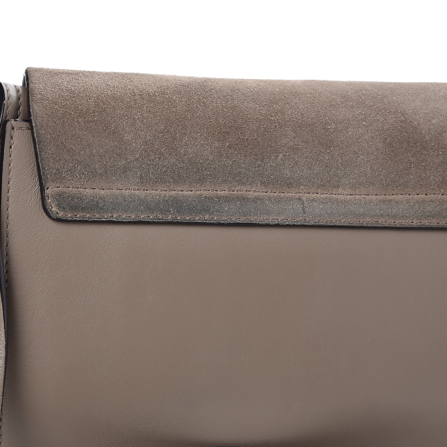 Chloe Suede Calfskin Small Faye Shoulder Bag Motty Grey 10 of 11