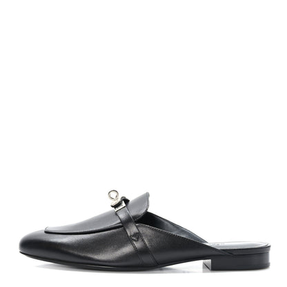 Hermes Goatskin Oz Mules 40 Black 1 of 9