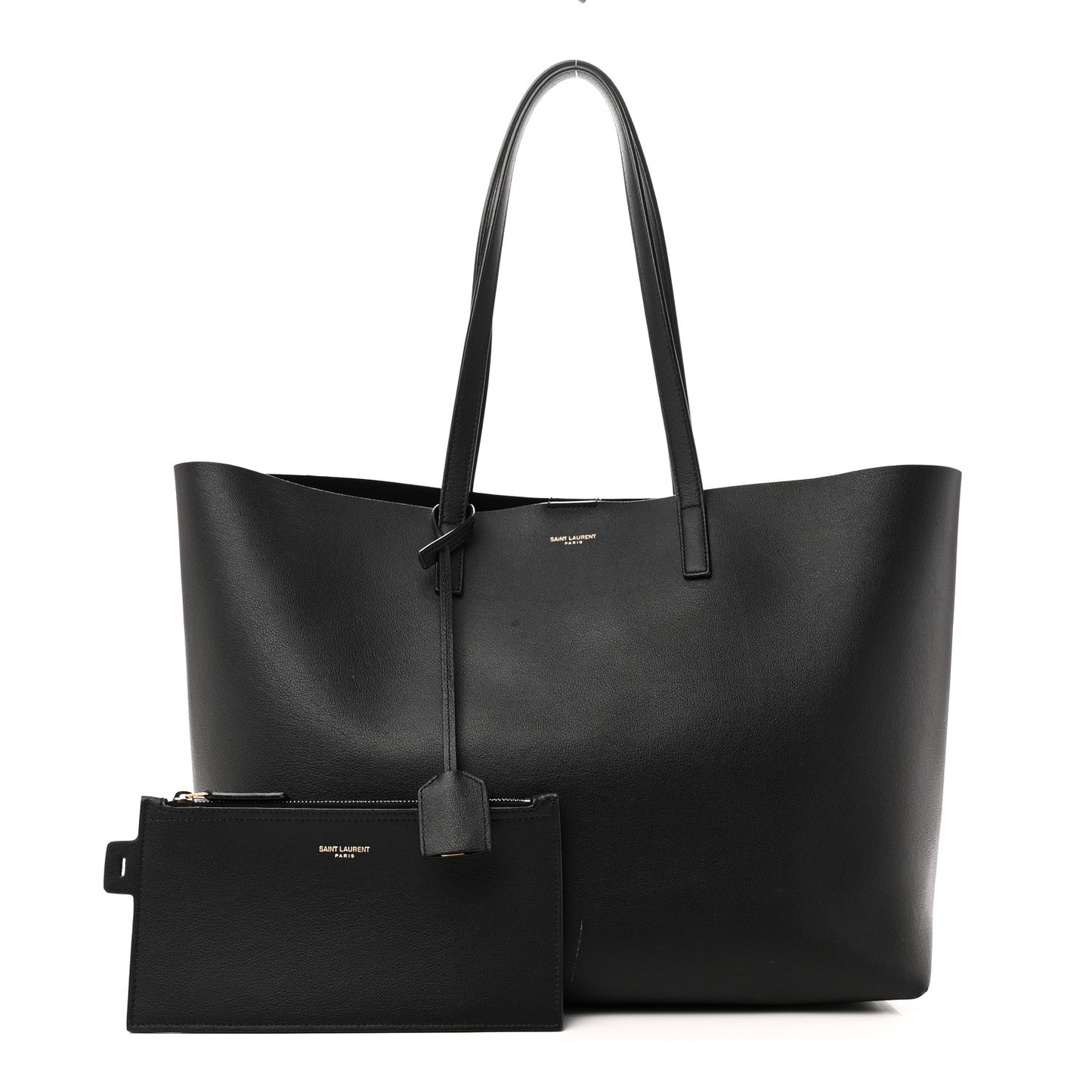 Calfskin Large Shopping Tote Black
