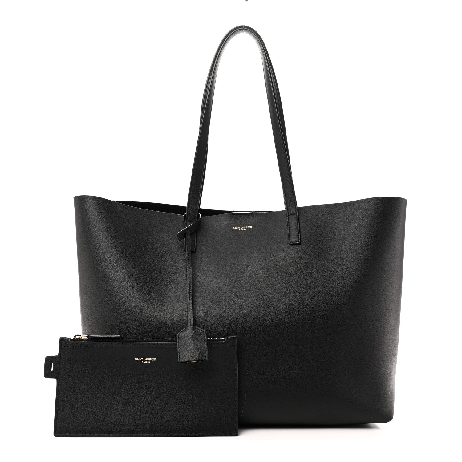 Saint Laurent Calfskin Large Shopping Tote Black 2 of 13