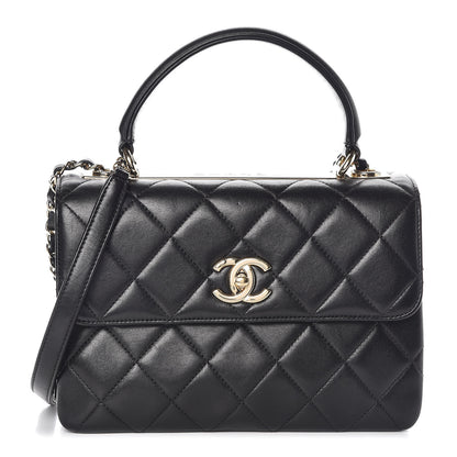 Chanel Lambskin Quilted Small Trendy CC Dual Handle Flap Bag Black 1 of 8