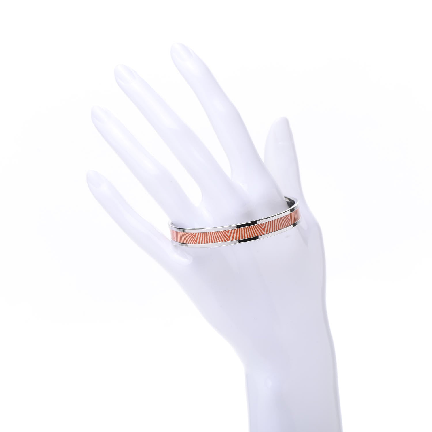 Hermes Enamel Printed Narrow Manufacture de Boucleries Rayons Bracelet 62 2 of 6
