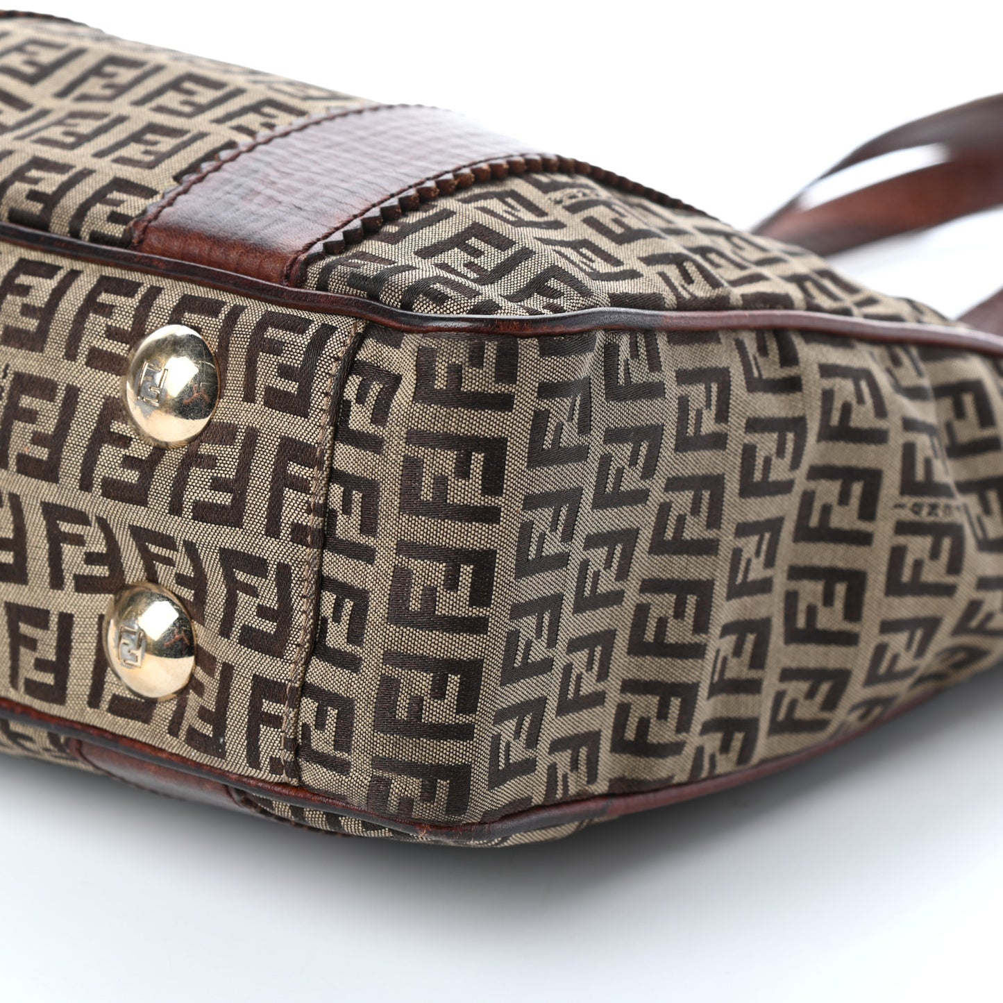 Zucchino Vitello Shopping Tote Mogano Panna Bruciato