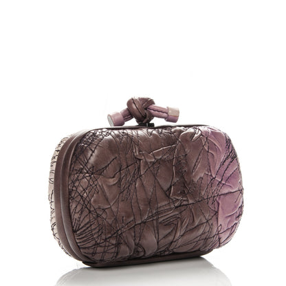 Bottega Veneta Nappa Stitched Knot Clutch Orchid 2 of 6