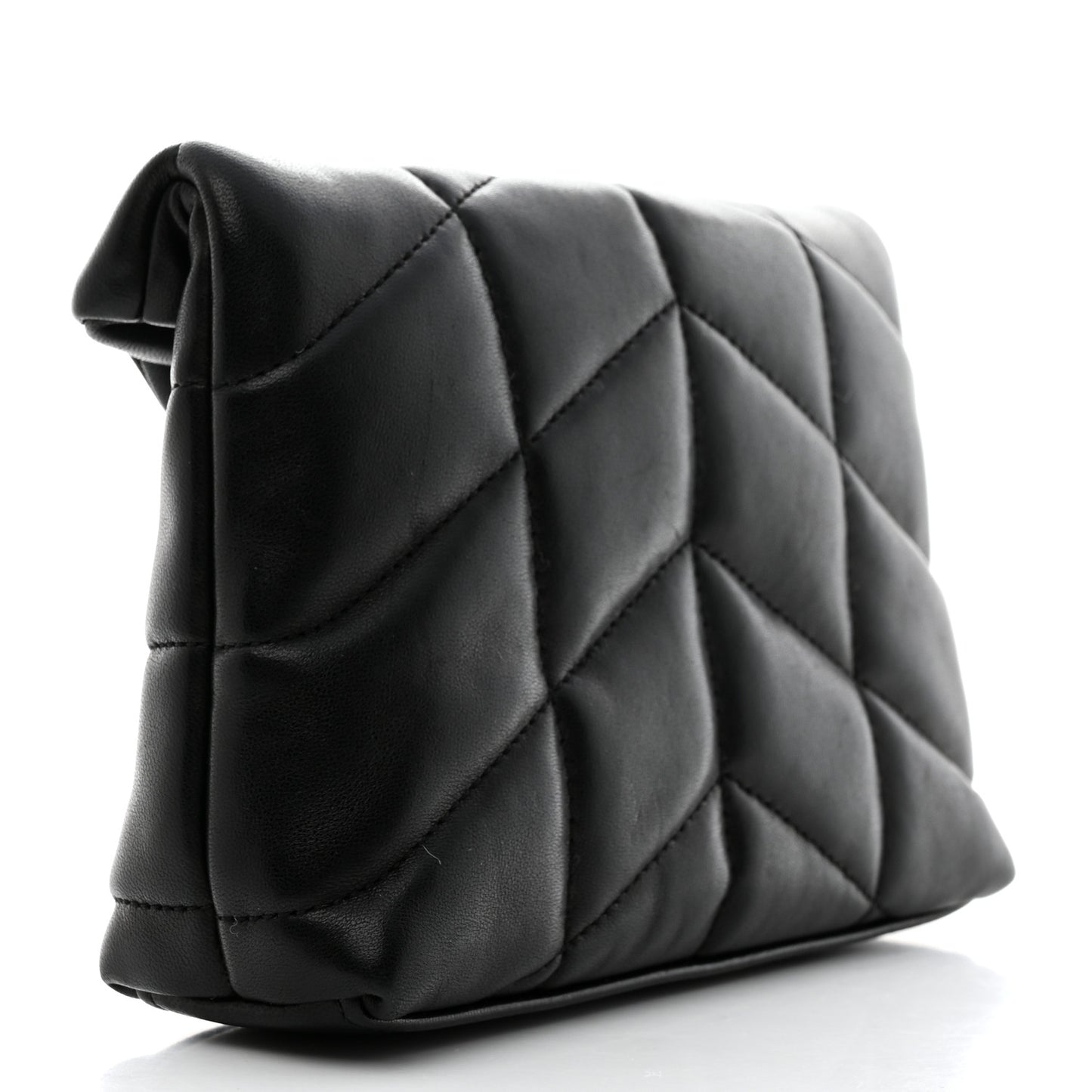 Lambskin Monogram Loulou Puffer Pouch Clutch Black