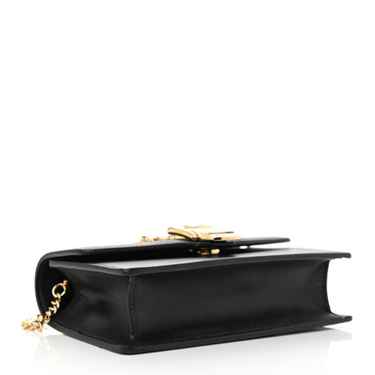 Gucci Calfskin Super Mini Sylvie Chain Shoulder Bag Black 3 of 7