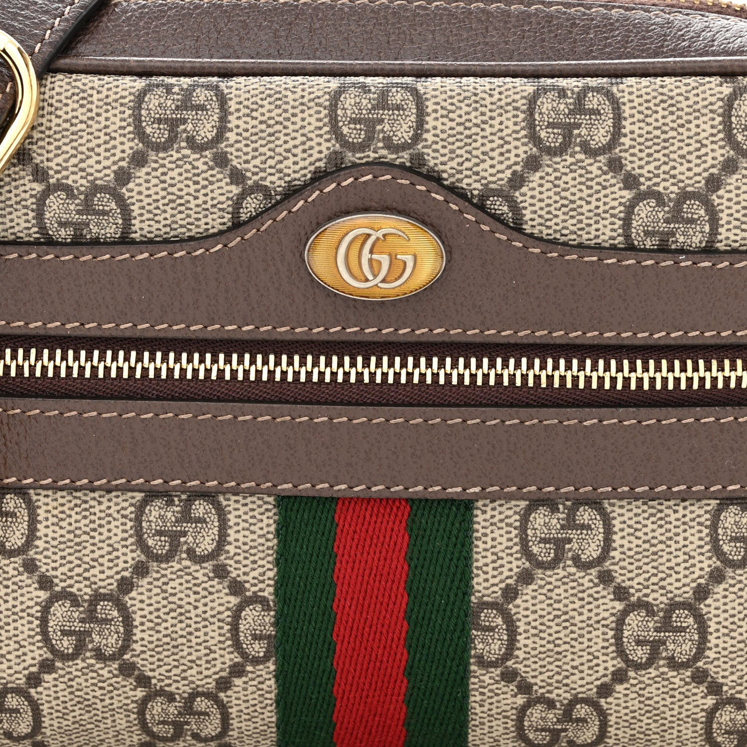 Gucci GG Supreme Monogram Web Mini Ophidia Shoulder Bag Brown 8 of 12