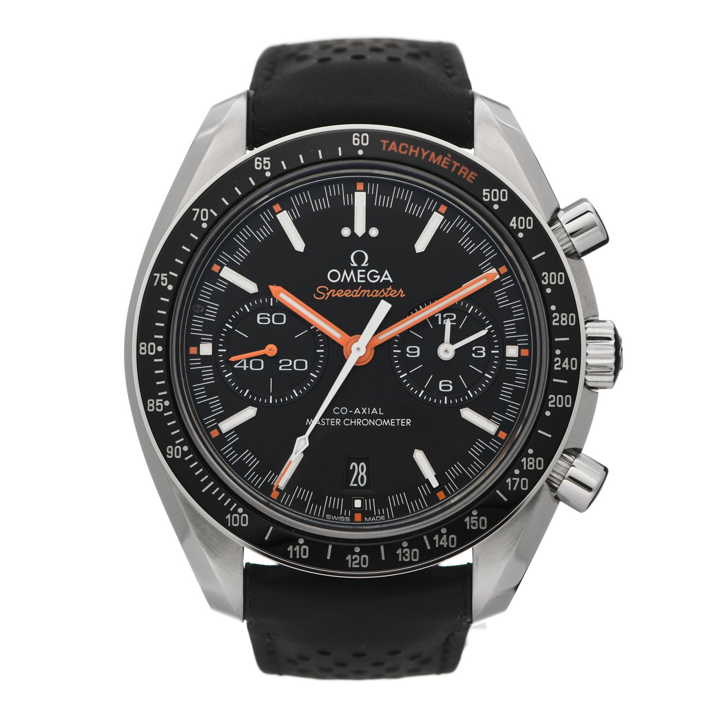 Stainless Steel Calfskin 42mm Speedmaster Racing Co-Axial Master Chronometer Automatic Watch Black 329.32.44.51.01.001