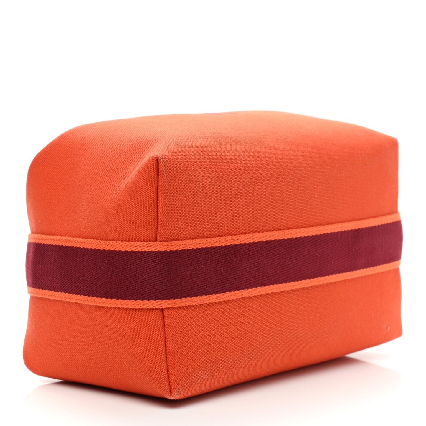 Canvas Large Bride-A-Brac Pouch Orange Feu Burgundy