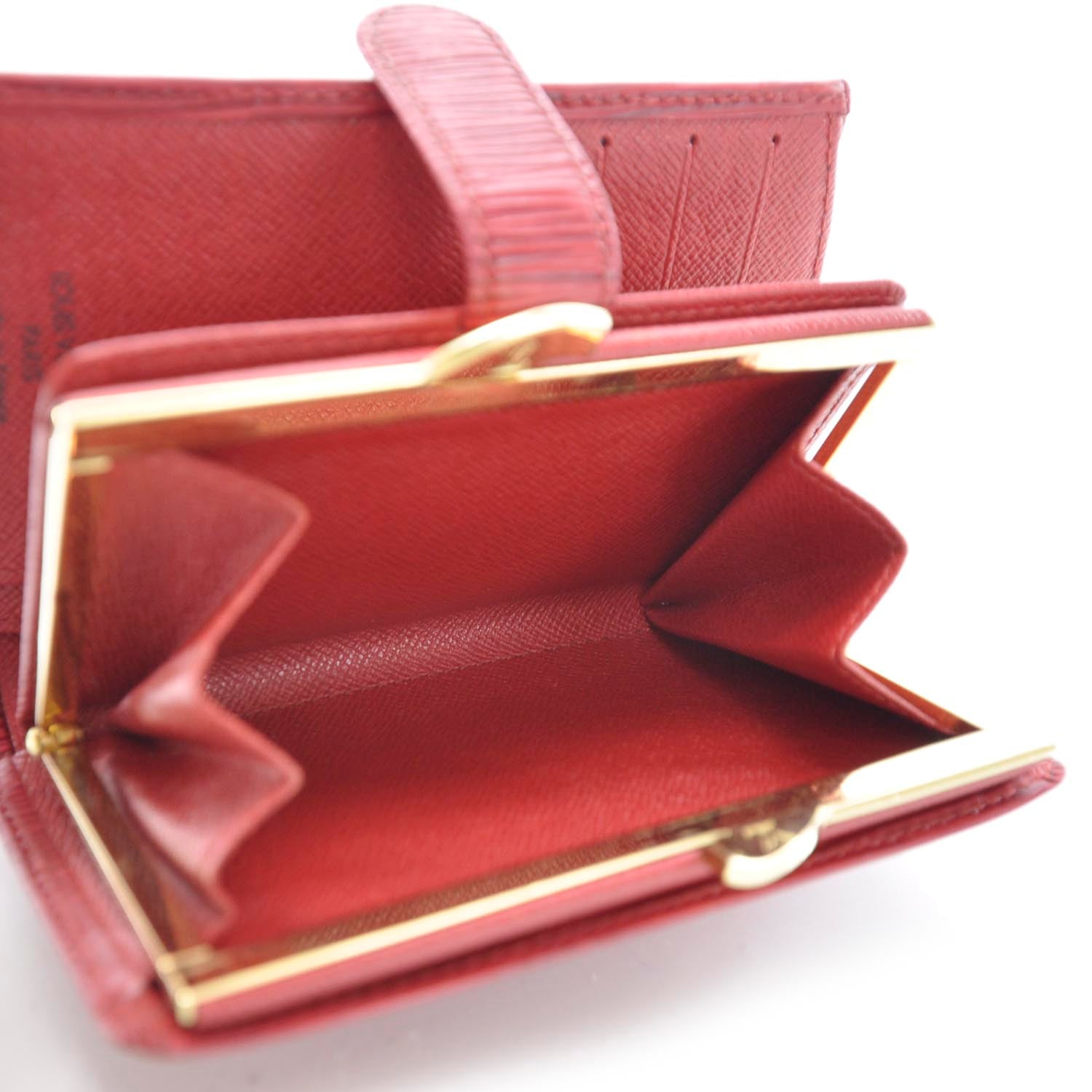 Louis Vuitton Epi French Purse Wallet Red 5 of 9