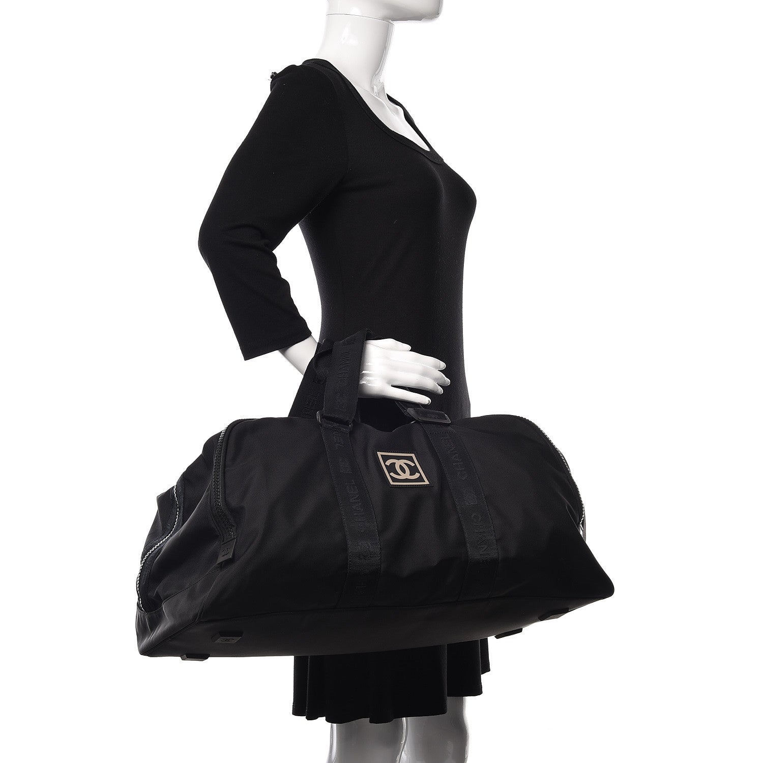 Chanel Nylon Sport CC Duffel Black 2 of 13