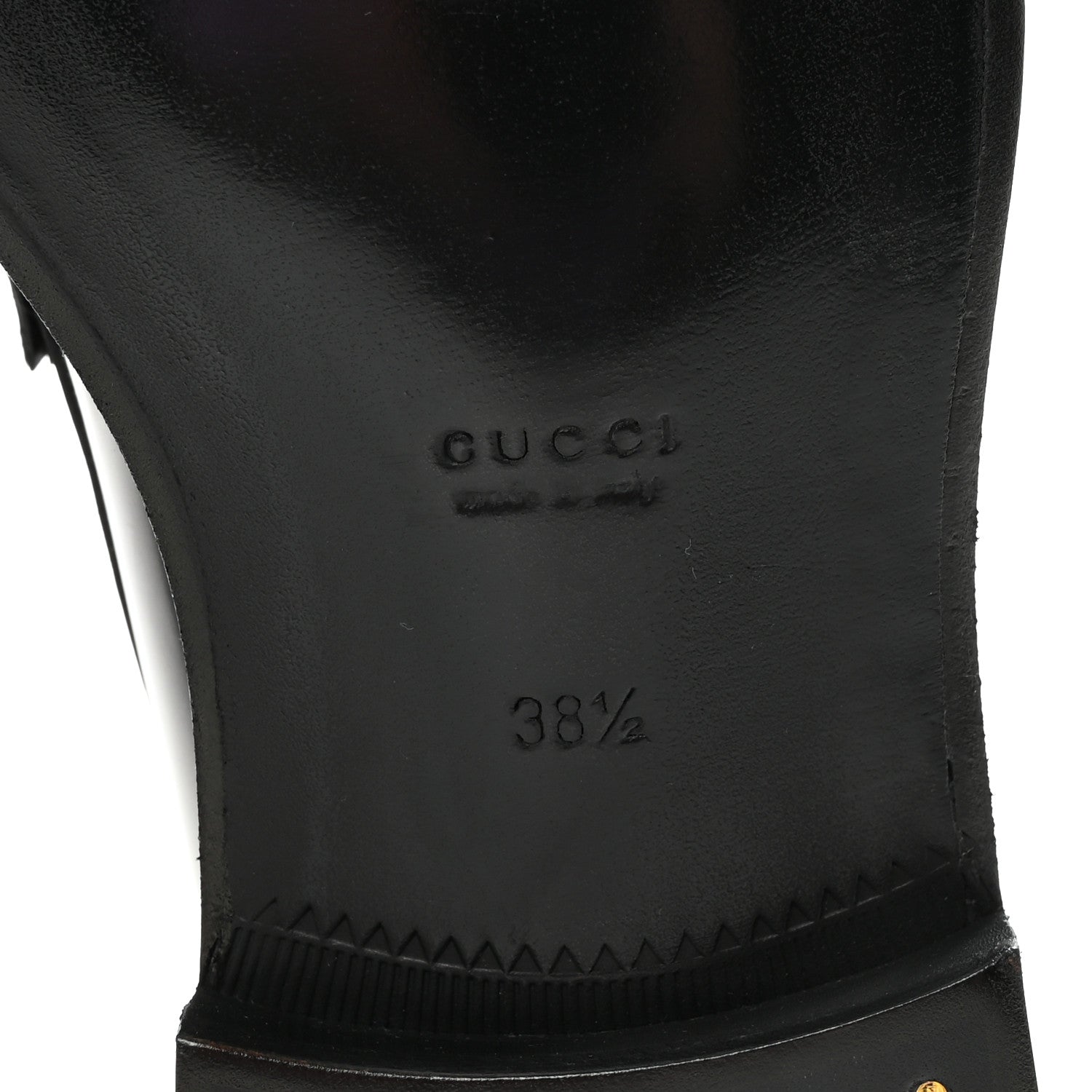 Gucci Calfskin Millennial Ribot Womens GG Loafers 38.5 Black 7 of 10