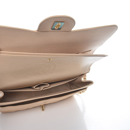 Chanel Caviar Quilted Jumbo Double Flap Beige 6 of 10