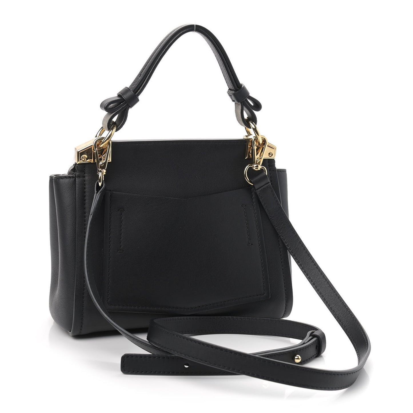Calfskin Mini Mystic Shoulder Bag Black