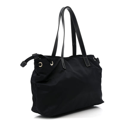 Prada Nylon Vela Drawstring Shopping Tote Navy 3 of 10
