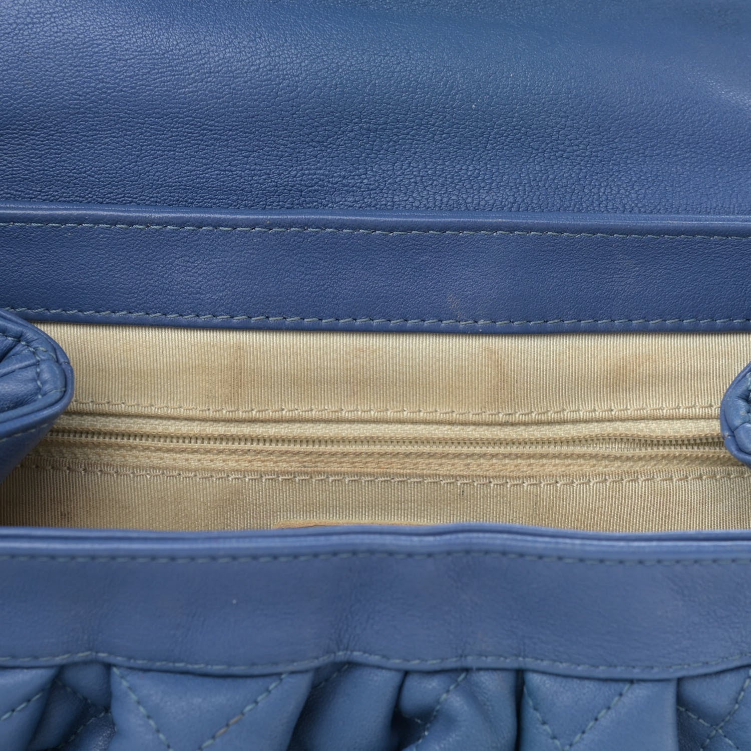 Chanel Washed Lambskin Quilted Mini Chain Around Flap Blue 12 of 15