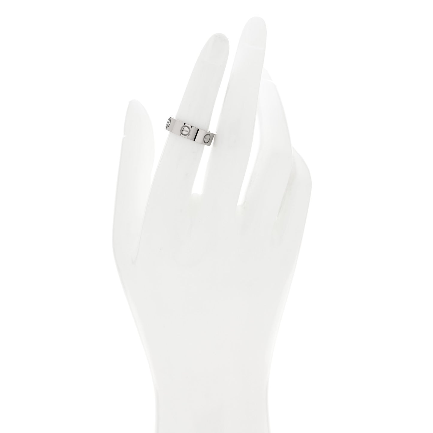 18K White Gold 5.5mm LOVE Ring 52 6