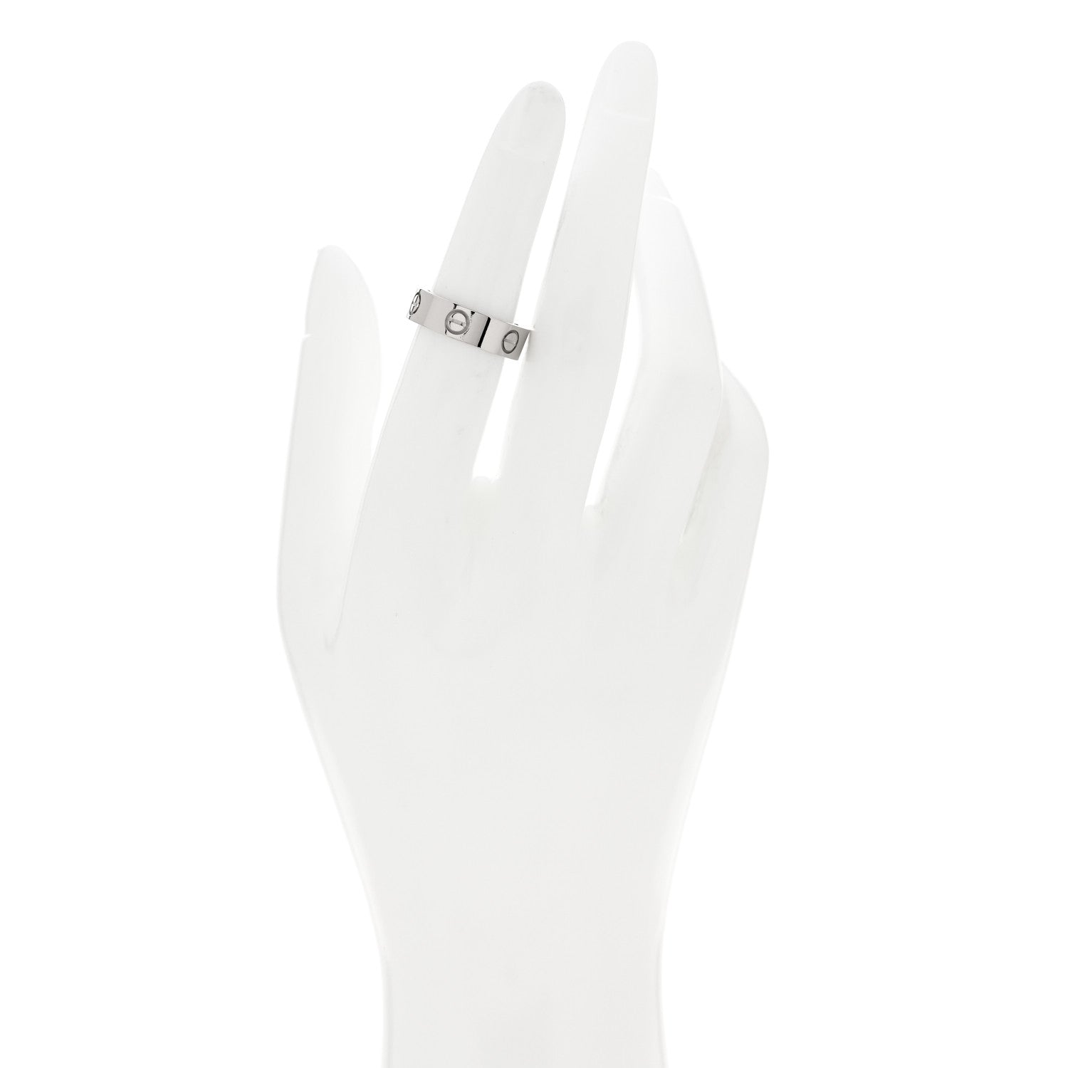 Cartier 18K White Gold 5.5mm LOVE Ring 52 6 2 of 5