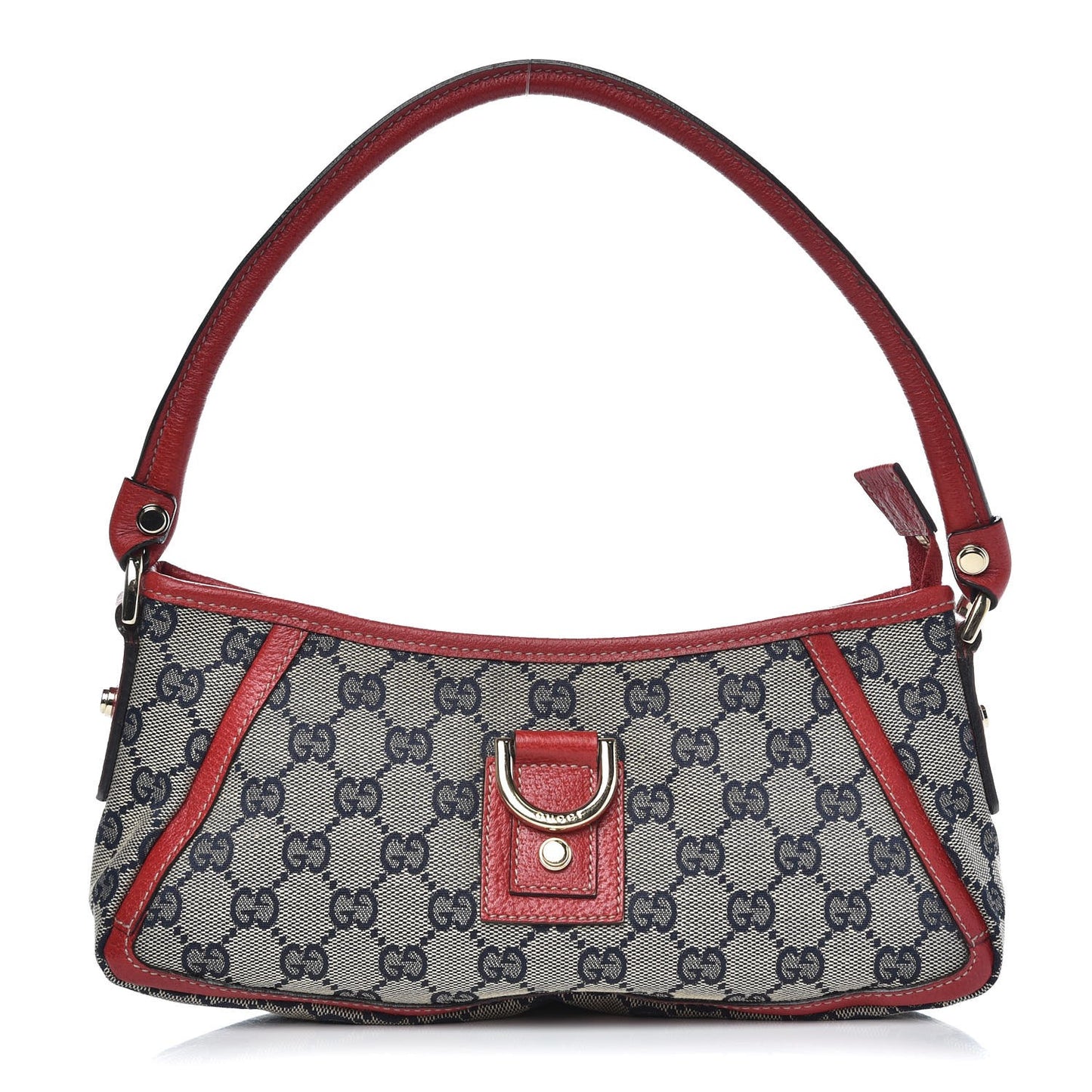 Monogram D Ring Abbey Pochette Navy Red