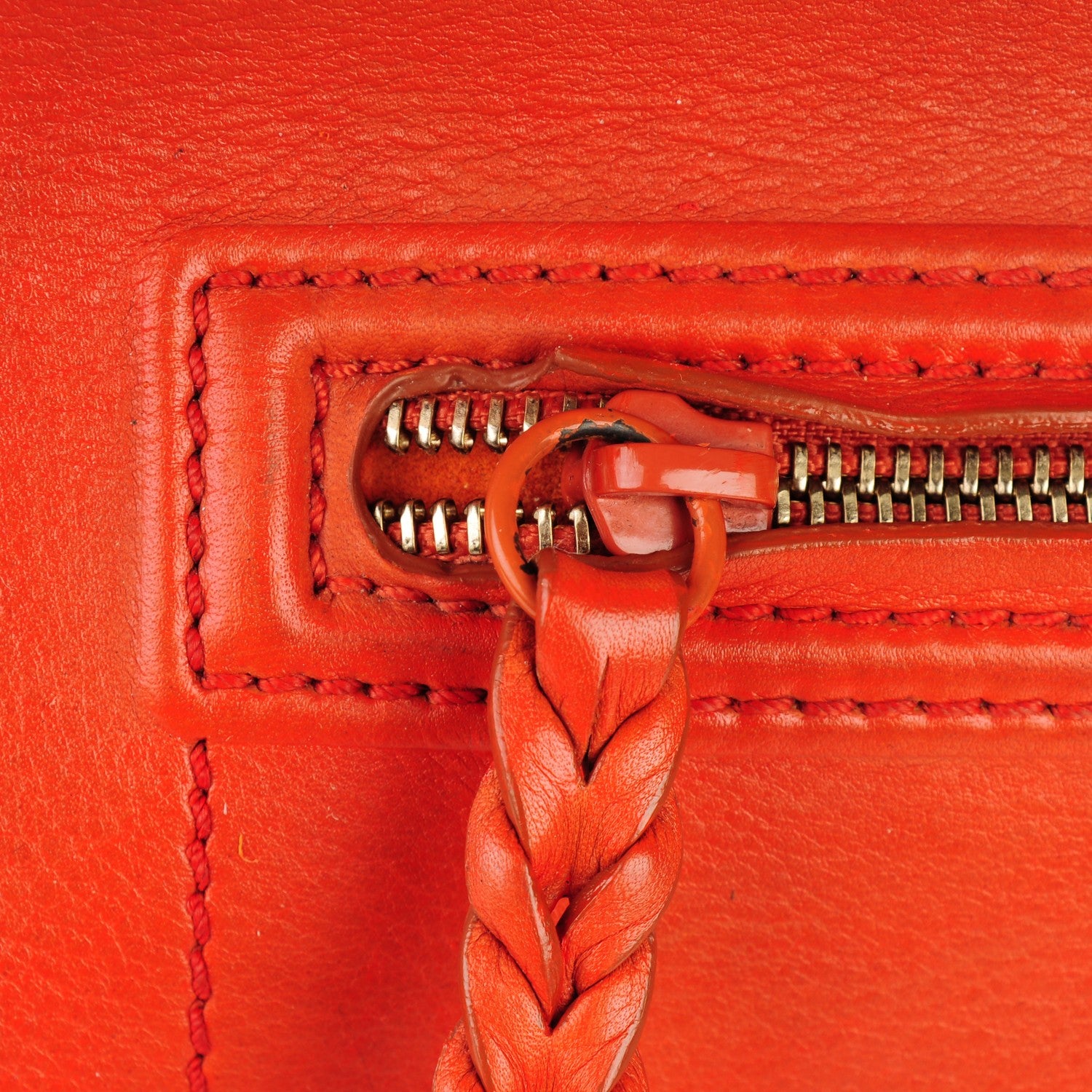 Celine Supple Calfskin Medium Phantom Luggage Orange 16 of 17