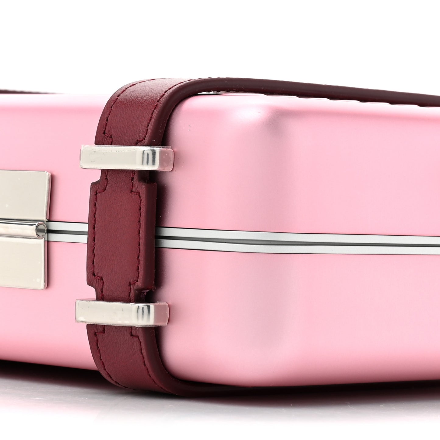 CHRISTIAN DIOR X RIMOWA Aluminum Personal Clutch On Strap Rose