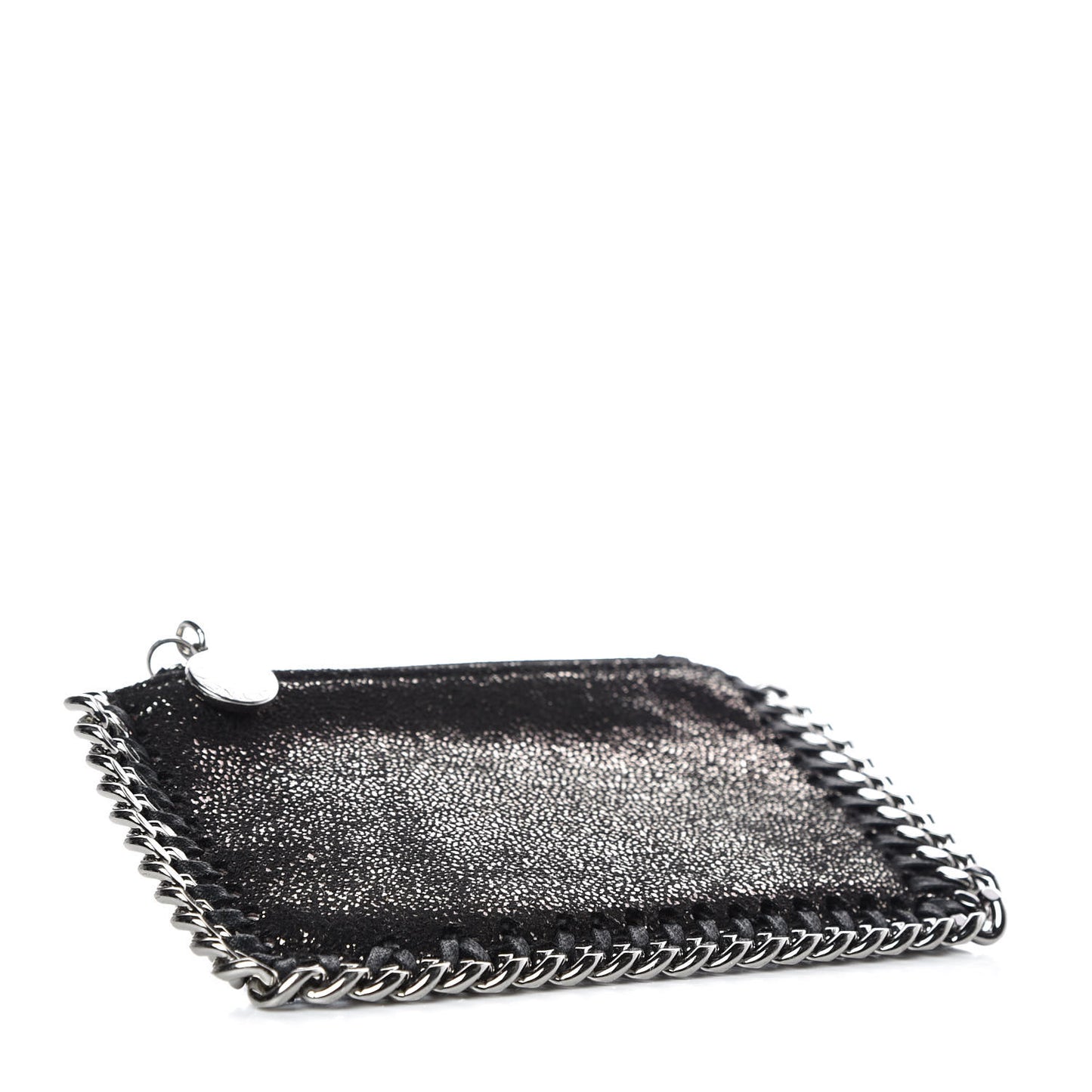 Shaggy Deer Falabella Zip Card Holder Ruthenium
