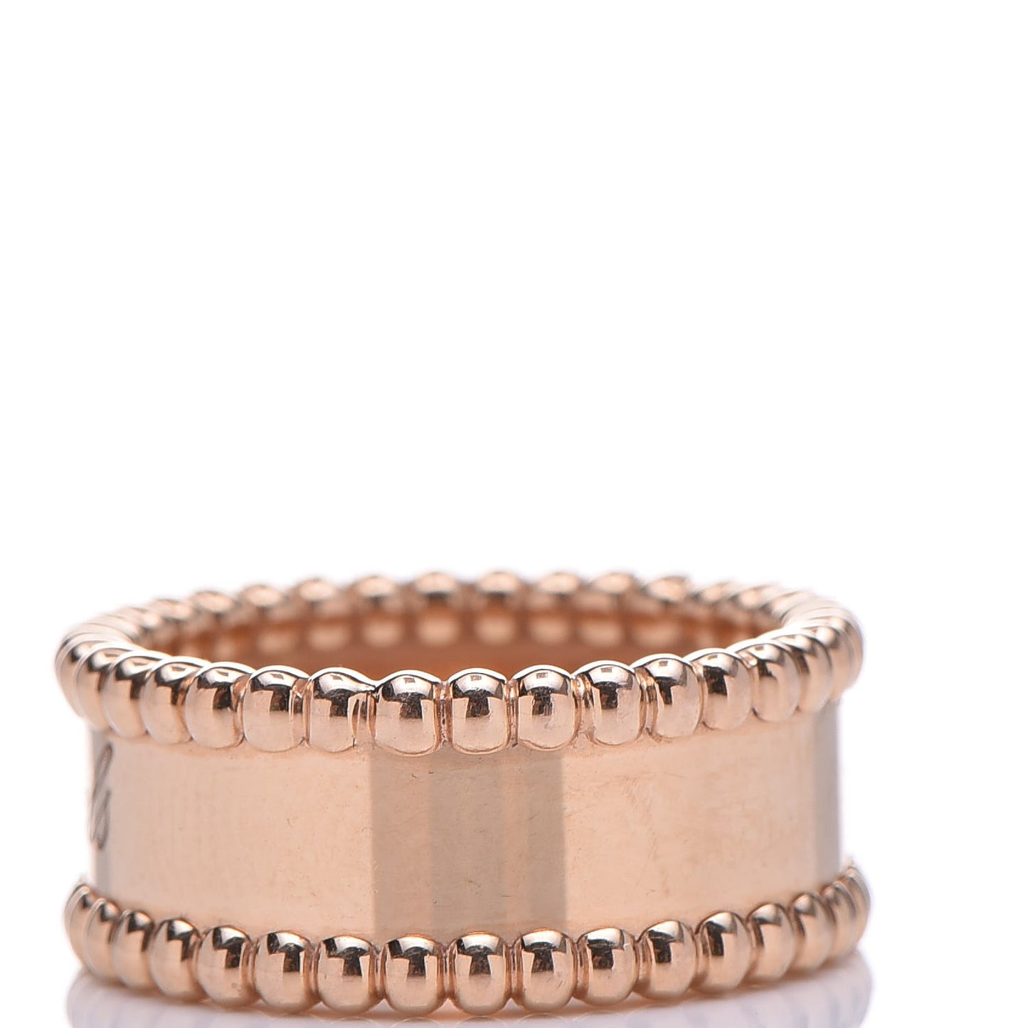 18K Rose Gold Perlee Signature Ring 47 4