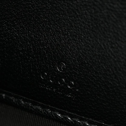 Gucci Calfskin Matelasse Monochrome GG Marmont Zip Around Wallet Black 7 of 10