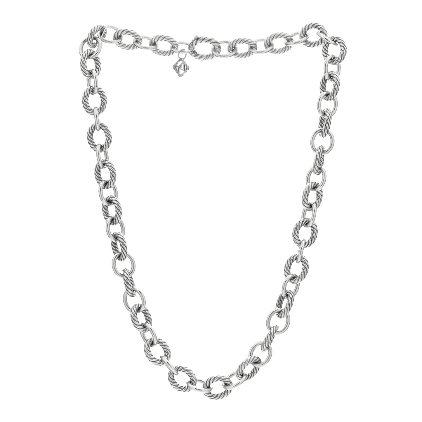 Sterling Silver 10mm Medium Oval Link Necklace