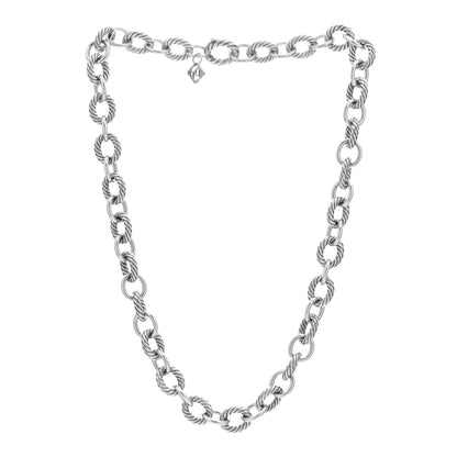 David Yurman Sterling Silver 10mm Medium Oval Link Necklace 2 of 3