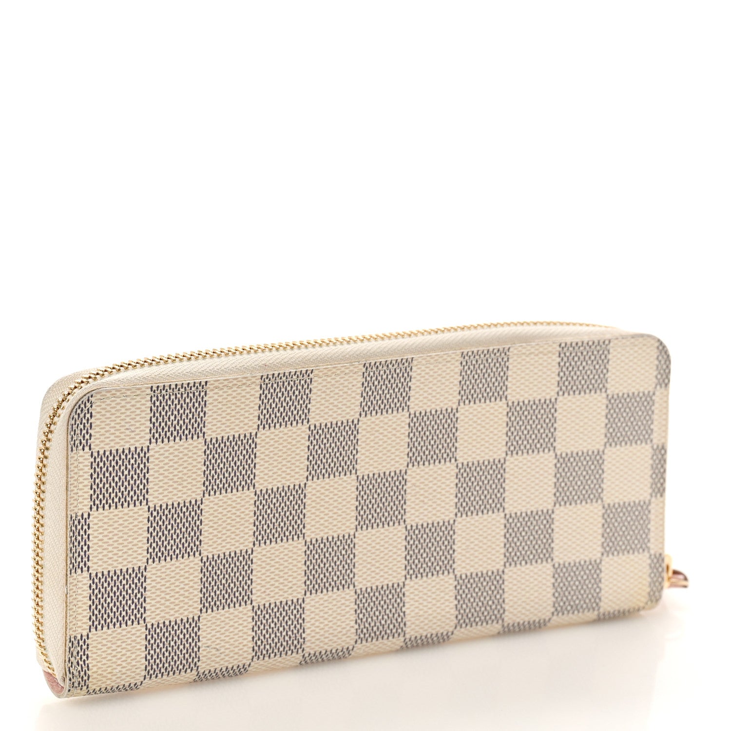 Louis Vuitton Damier Azur Clemence Wallet Rose Ballerine 3 of 8