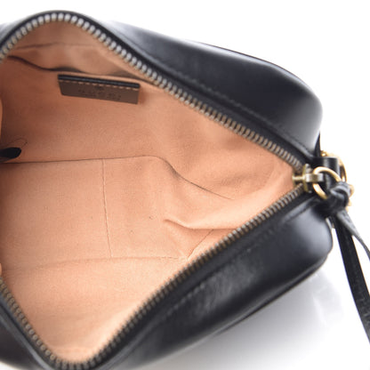 Gucci Calfskin Matelasse Mini GG Marmont Chain Shoulder Bag Black 5 of 9