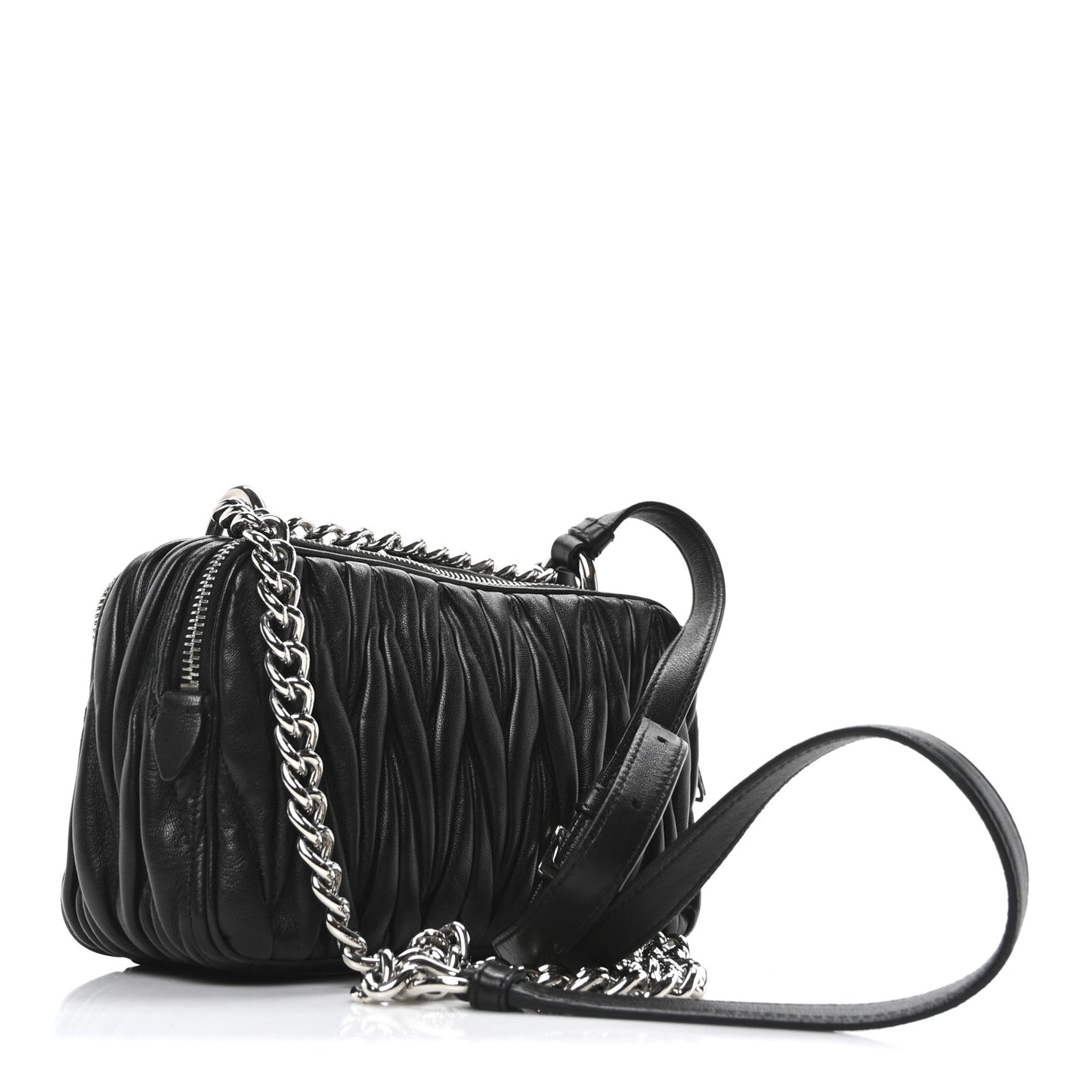 Nappa Matelasse Camera Bag Black