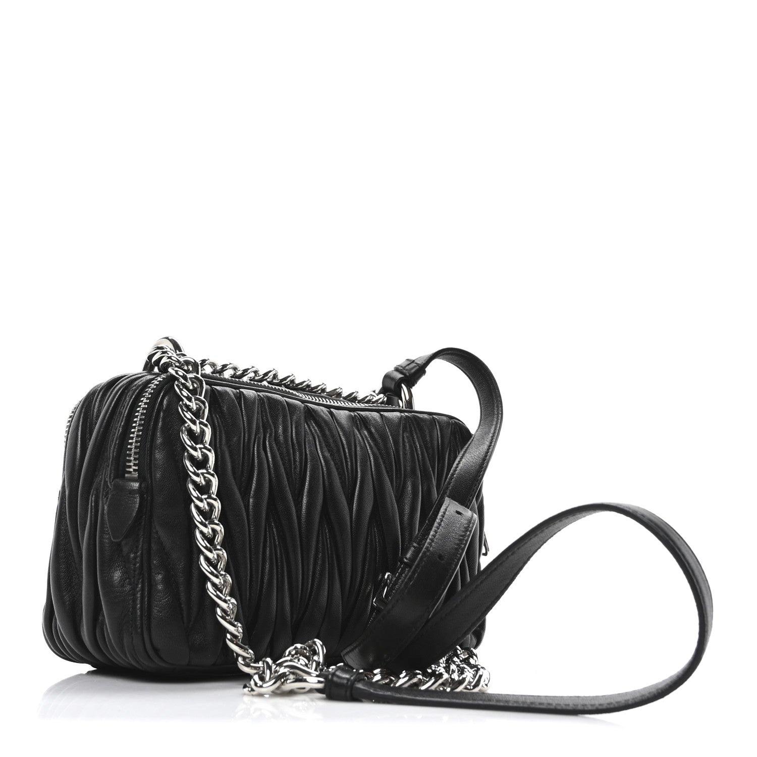 Miu Miu Nappa Matelasse Camera Bag Black 3 of 9