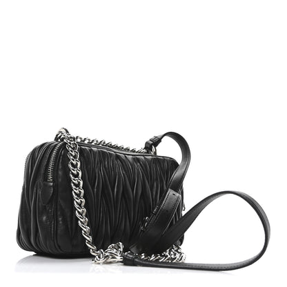 Miu Miu Nappa Matelasse Camera Bag Black 3 of 9