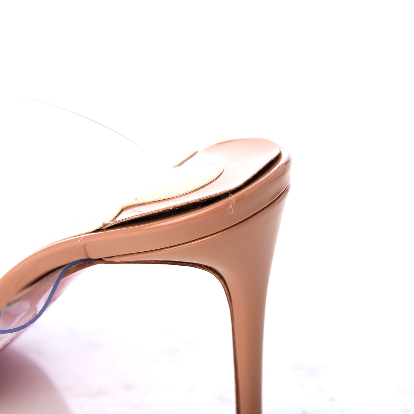 Patent PVC Just Nothing 85 Slide Sandals 35 Nude