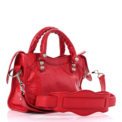 Balenciaga Agneau Giant 12 Silver Hardware Mini City Rouge Cardinal 3 of 13