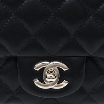 Chanel Lambskin Quilted Mini Square Flap Black 10 of 11