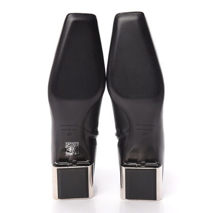 Balenciaga Sheepskin Typo Ankle Booties 36 Black 6 of 9