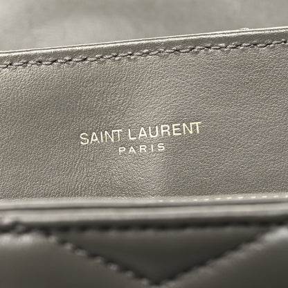 Saint Laurent Calfskin Y Quilted Monogram Medium Loulou Chain Satchel Asphalt 6 of 13