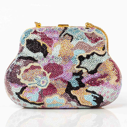 Judith Leiber Crystal Floral Minaudiere Clutch Multicolor 4 of 15