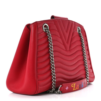 Louis Vuitton Calfskin New Wave Chain Tote Ecarlate 3 of 10