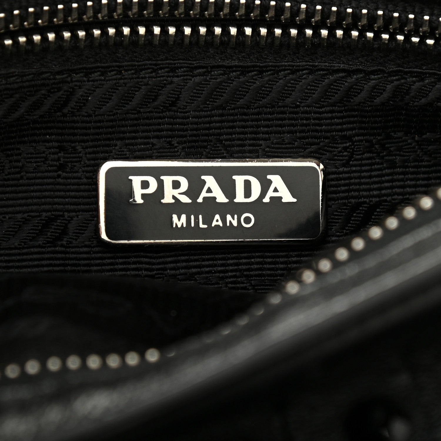 Prada Nappa Jeweled Fringe Wristlet Clutch Black 6 of 13