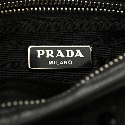 Prada Nappa Jeweled Fringe Wristlet Clutch Black 6 of 13