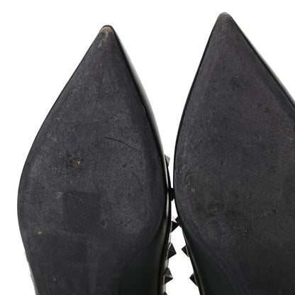 Valentino Garavani Nappa Rockstud Cage Ballerina Flats 37 Black 9 of 11