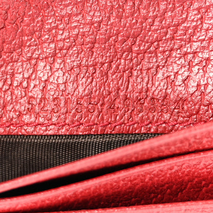 Gucci GG Supreme Monogram Flora Web Ophidia Card Case Red 7 of 8