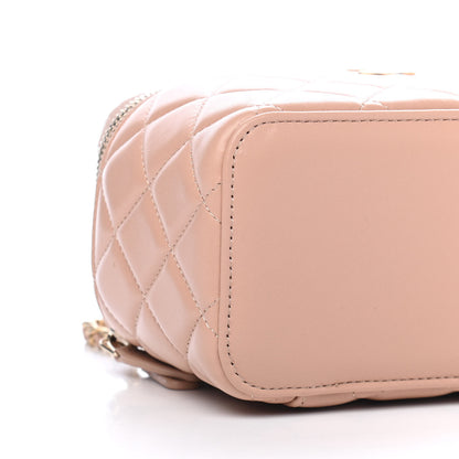 Chanel Lambskin Quilted Small Top Handle Vanity Case With Chain Beige 8 of 9