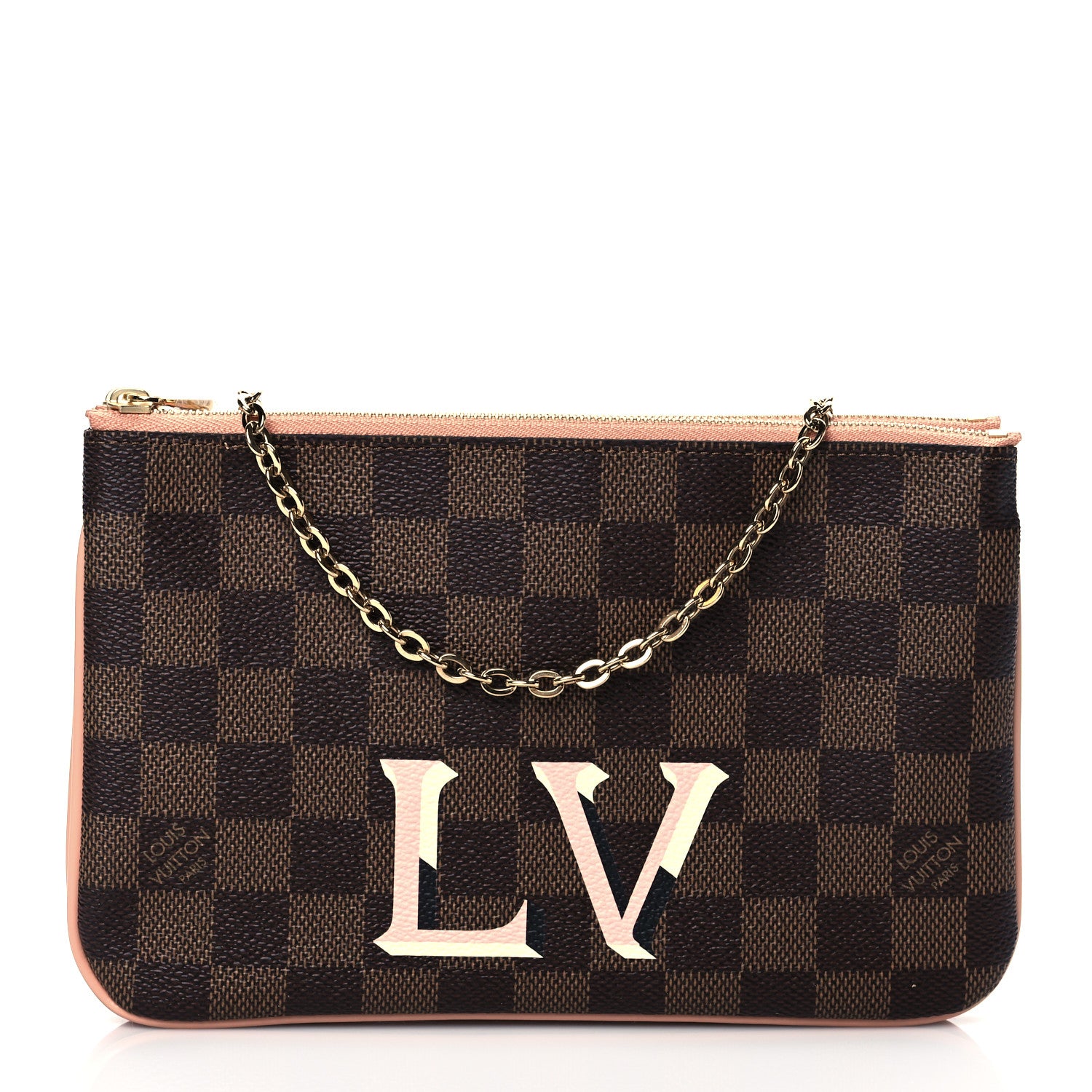 Louis Vuitton Damier Ebene Double Zip Pochette 1 of 9